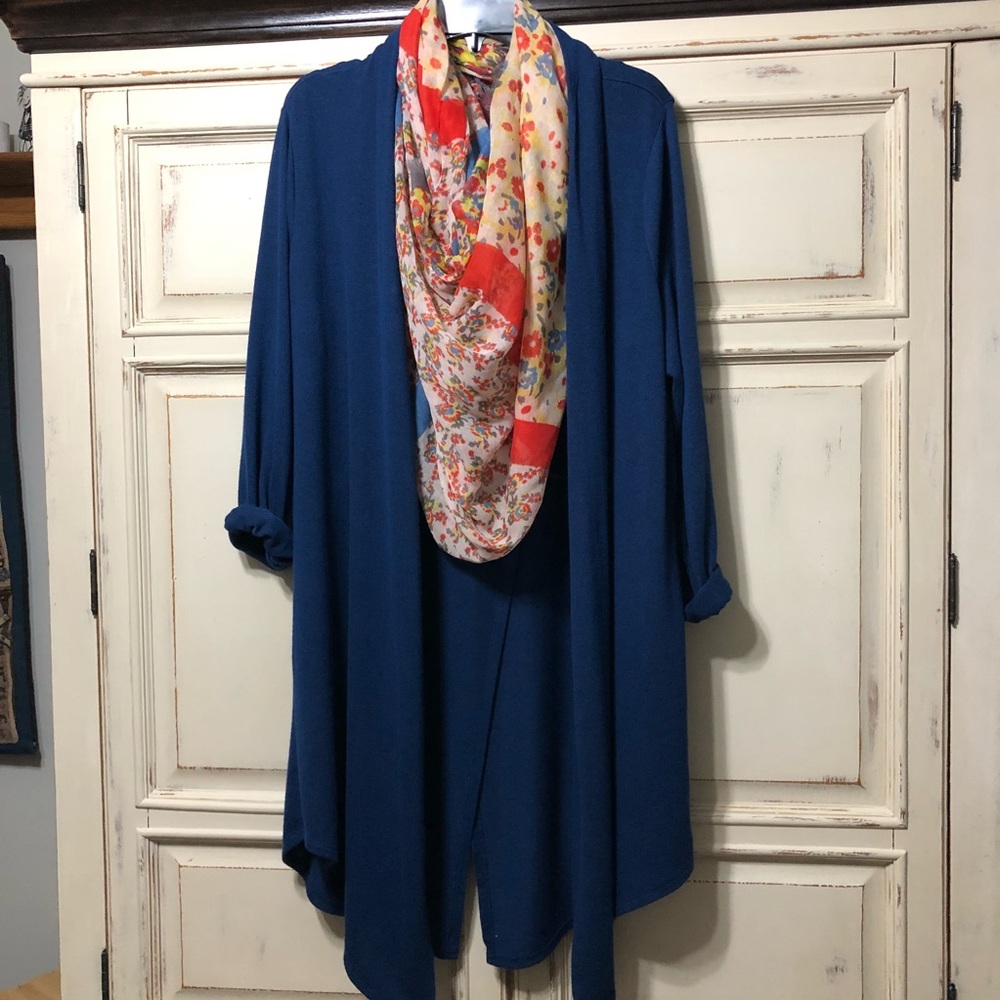 a.n.a Royal Blue Cardigan with split back